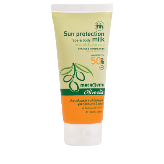 Poza cu Lapte hidratant protectie solară pentru corp și ten SPF50 Olivelia 100ml